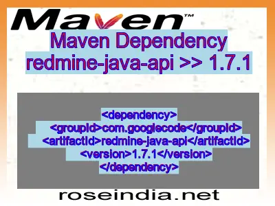 Maven dependency of redmine-java-api version 1.7.1