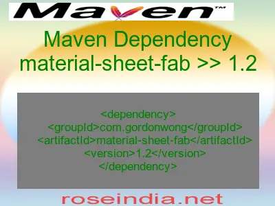 Maven dependency of material-sheet-fab version 1.2