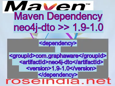 Maven dependency of neo4j-dto version 1.9-1.0