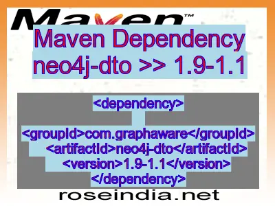 Maven dependency of neo4j-dto version 1.9-1.1