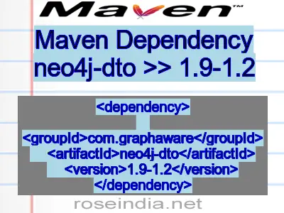 Maven dependency of neo4j-dto version 1.9-1.2