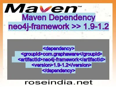 Maven dependency of neo4j-framework version 1.9-1.2