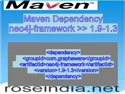 Maven dependency of neo4j-framework version 1.9-1.3