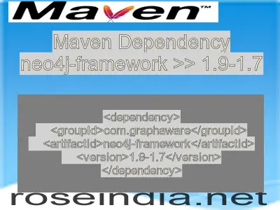 Maven dependency of neo4j-framework version 1.9-1.7