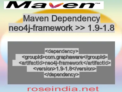 Maven dependency of neo4j-framework version 1.9-1.8