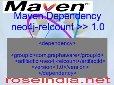 Maven dependency of neo4j-relcount version 1.0