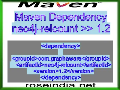 Maven dependency of neo4j-relcount version 1.2