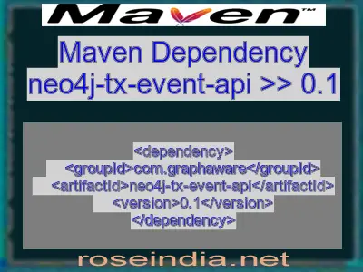 Maven dependency of neo4j-tx-event-api version 0.1