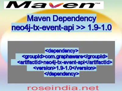 Maven dependency of neo4j-tx-event-api version 1.9-1.0