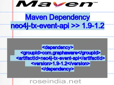 Maven dependency of neo4j-tx-event-api version 1.9-1.2