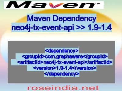 Maven dependency of neo4j-tx-event-api version 1.9-1.4