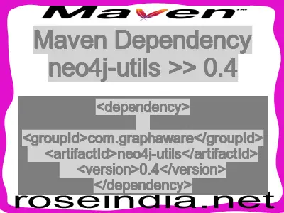 Maven dependency of neo4j-utils version 0.4