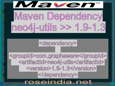 Maven dependency of neo4j-utils version 1.9-1.3