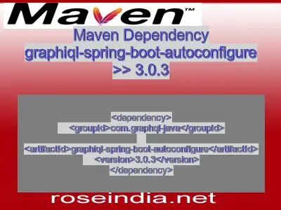 Maven dependency of graphiql-spring-boot-autoconfigure version 3.0.3