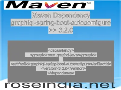 Maven dependency of graphiql-spring-boot-autoconfigure version 3.2.0