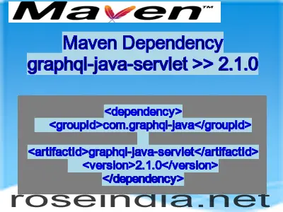 Maven dependency of graphql-java-servlet version 2.1.0