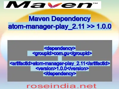 Maven dependency of atom-manager-play_2.11 version 1.0.0