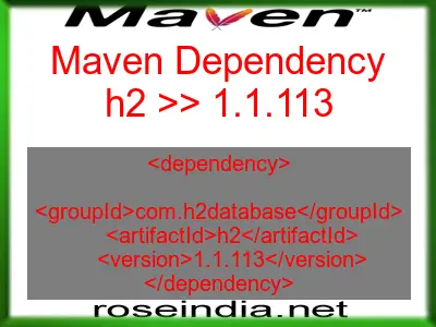 h2 database maven dependency
