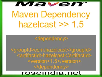 Maven dependency of hazelcast version 1.5