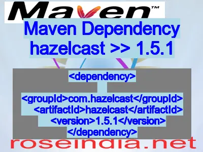 Maven dependency of hazelcast version 1.5.1