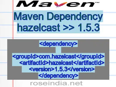 Maven dependency of hazelcast version 1.5.3