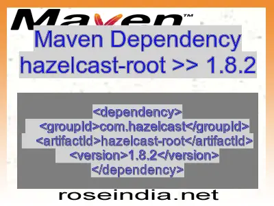 Maven dependency of hazelcast-root version 1.8.2