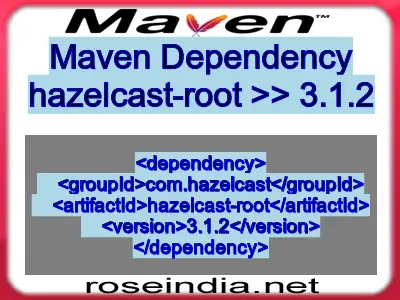 Maven dependency of hazelcast-root version 3.1.2