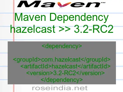 Maven dependency of hazelcast version 3.2-RC2