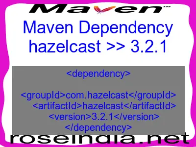 Maven dependency of hazelcast version 3.2.1