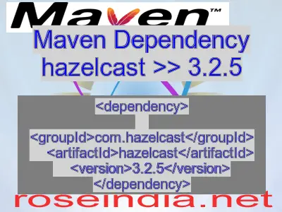 Maven dependency of hazelcast version 3.2.5