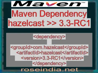 Maven dependency of hazelcast version 3.3-RC1