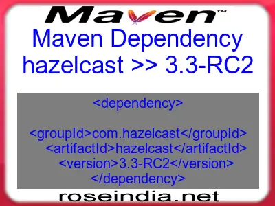 Maven dependency of hazelcast version 3.3-RC2