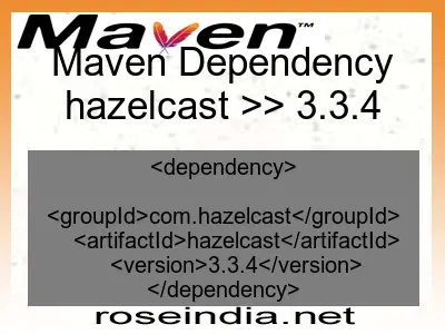 Maven dependency of hazelcast version 3.3.4