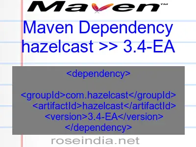 Maven dependency of hazelcast version 3.4-EA