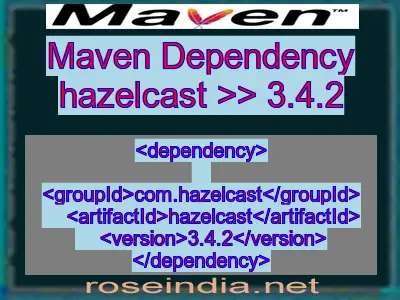 Maven dependency of hazelcast version 3.4.2