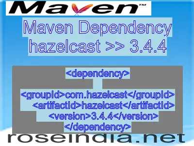 Maven dependency of hazelcast version 3.4.4