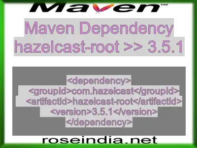 Maven dependency of hazelcast-root version 3.5.1