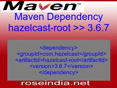 Maven dependency of hazelcast-root version 3.6.7