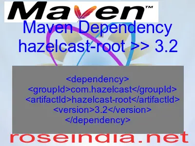 Maven dependency of hazelcast-root version 3.2