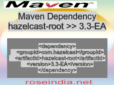 Maven dependency of hazelcast-root version 3.3-EA