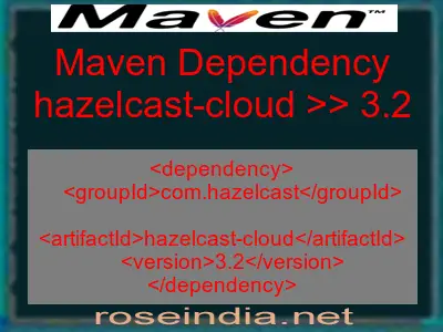 Maven dependency of hazelcast-cloud version 3.2