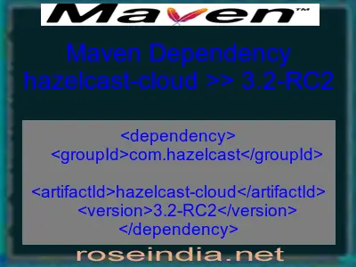 Maven dependency of hazelcast-cloud version 3.2-RC2