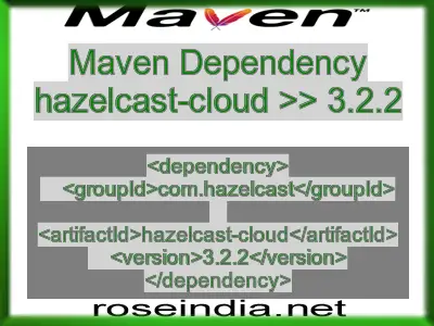 Maven dependency of hazelcast-cloud version 3.2.2