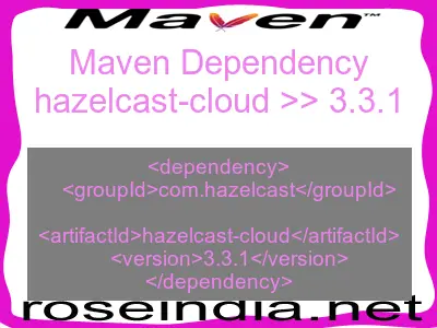 Maven dependency of hazelcast-cloud version 3.3.1