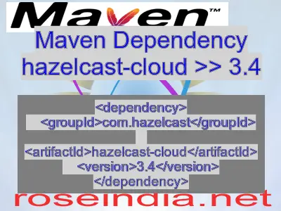 Maven dependency of hazelcast-cloud version 3.4