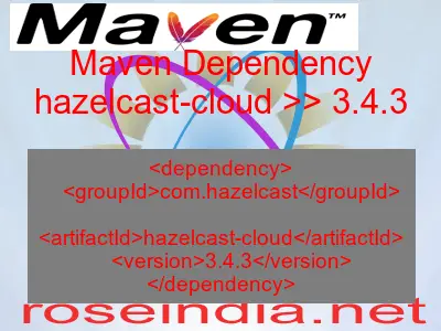 Maven dependency of hazelcast-cloud version 3.4.3