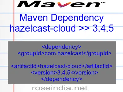 Maven dependency of hazelcast-cloud version 3.4.5