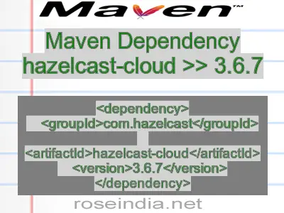 Maven dependency of hazelcast-cloud version 3.6.7