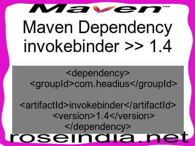 Maven dependency of invokebinder version 1.4