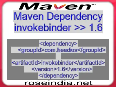 Maven dependency of invokebinder version 1.6